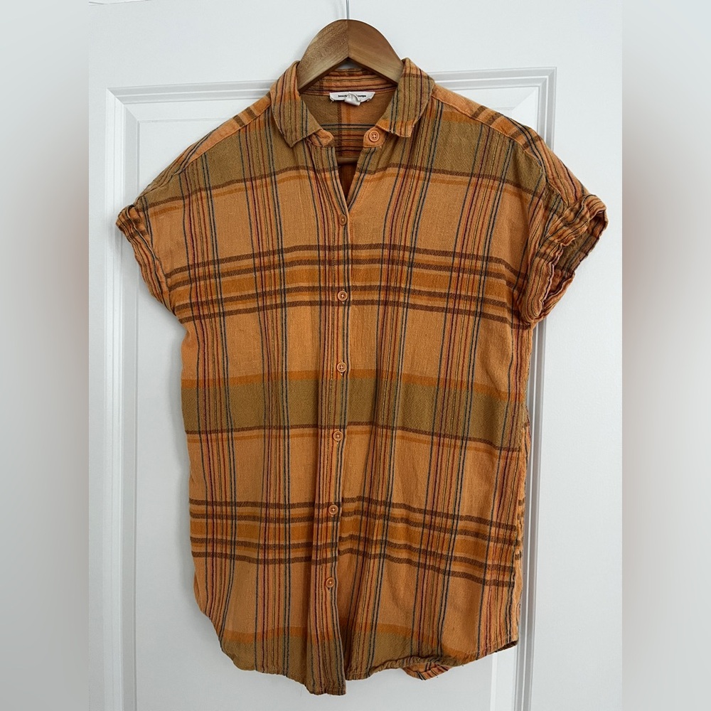 beachlunchlounge Knit Casual Plaid Shirt